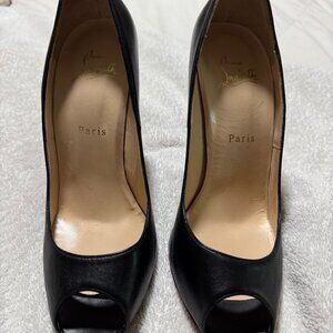 Christian Louboutin napa peeptoes